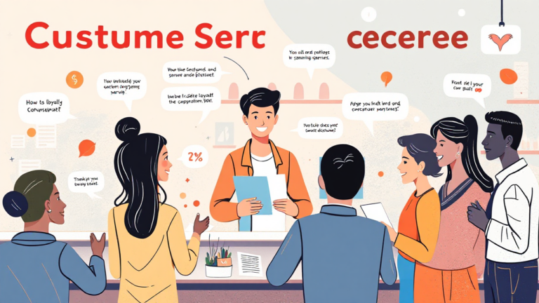 Ilustración sobre estrategias para mejorar el servicio al cliente y aumentar promociones.