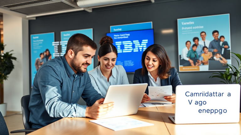 Oportunidades de empleo en IBM en el sector de TI.