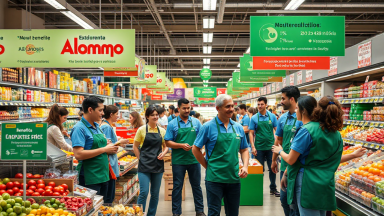 Salarios y beneficios en Alcampo, una cadena de hipermercados que se destaca por su compromiso con las condiciones laborales justas.