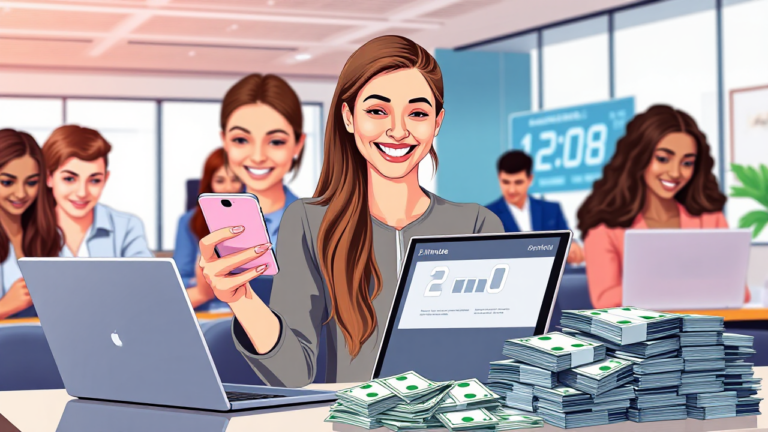 Ilustración de aprobación de dinero rápido y efectivo.