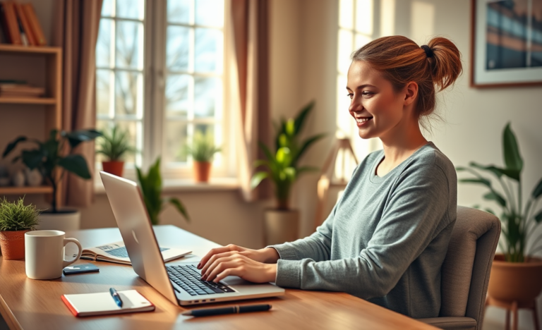 Imagen que representa un préstamo digital desde casa.