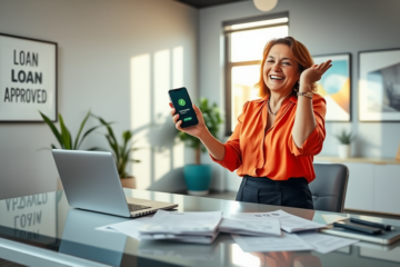 Imagen que ilustra la rapidez del préstamo aprobado al instante para quienes necesitan dinero rápido.