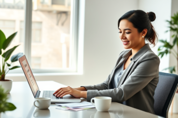 Imagen de una persona recibiendo dinero rápidamente a través de un préstamo.