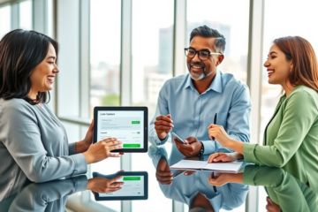 Imagen que ilustra el concepto de préstamo en línea fácil y accesible con tasas reducidas.