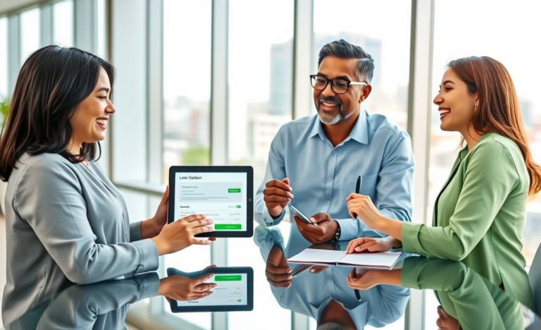 Imagen que ilustra el concepto de préstamo en línea fácil y accesible con tasas reducidas.